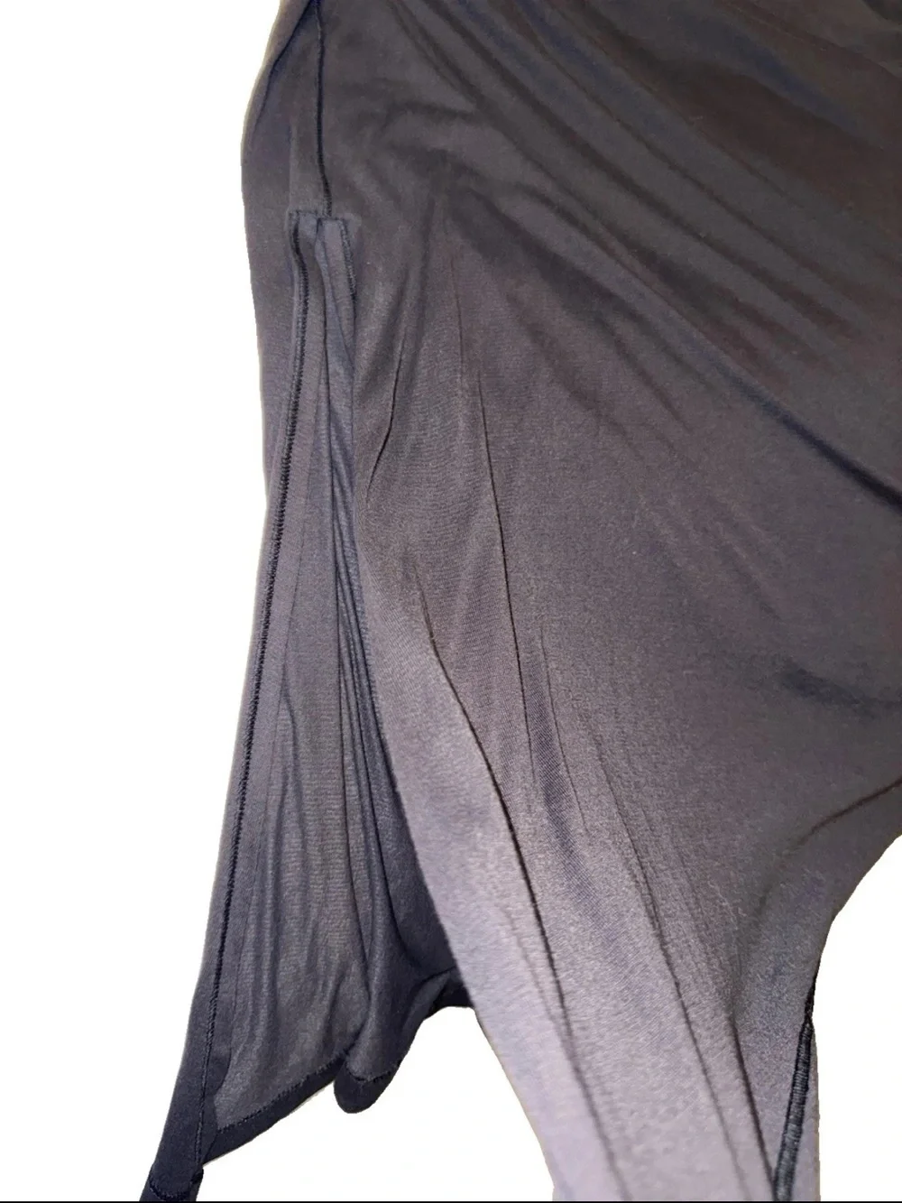 Lululemon Asymmetrical Long Sleeve T Women Size 8 Black Excellent Relaxed Fit
